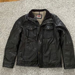 Levi’s mens wool leather jacket